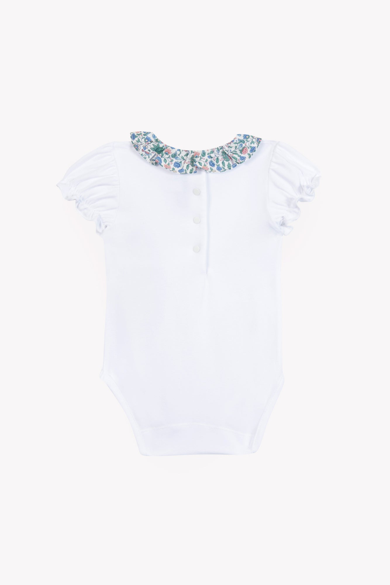 Body - Weiss Kragen Blau DruckStoff Liberty