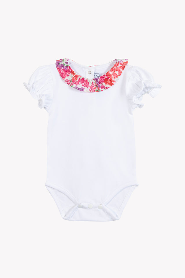 Body - Blanc col imprimé tissu liberty - Image principale