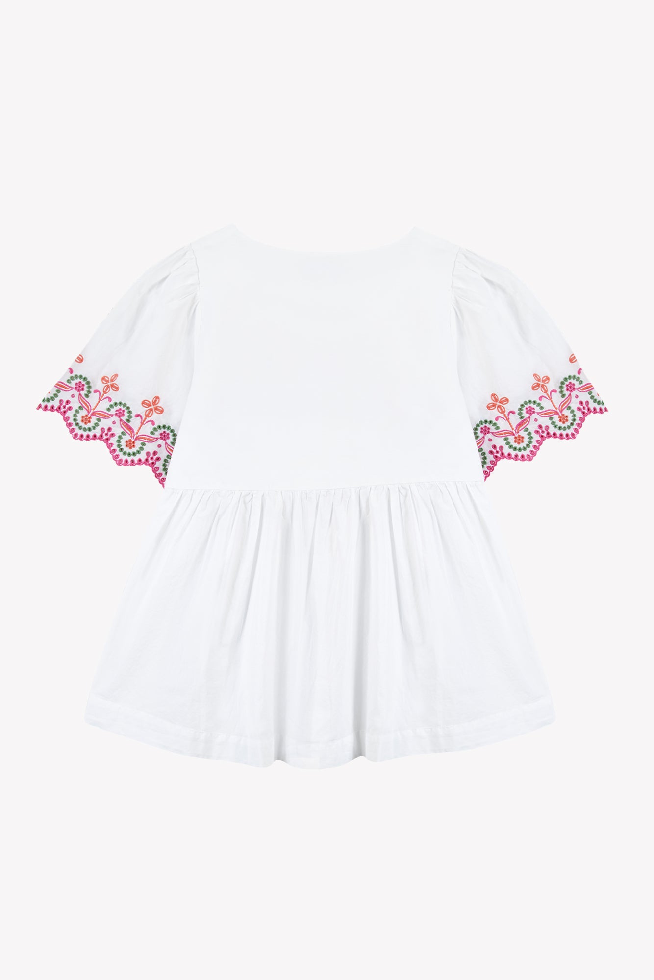 Blouse Femme - Blanc coton brodé
