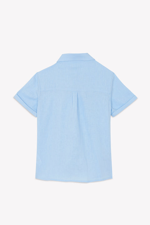 Shirt - Blau Wolke Leinen - Image principale