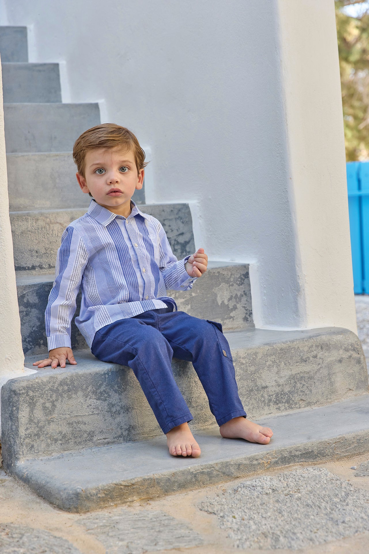 Shirt - Blau Streifens TC-Abzeichen