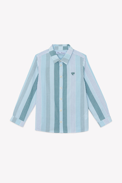 Camisa - Caqui Rayas insignia de TC - Image principale