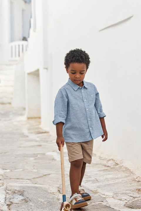 Shirt - Blau Cloud Cotton TC-Abzeichen - Image principale