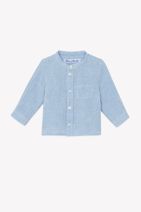 Shirt - Blau Cloud Cotton TC-Abzeichen - Image principale