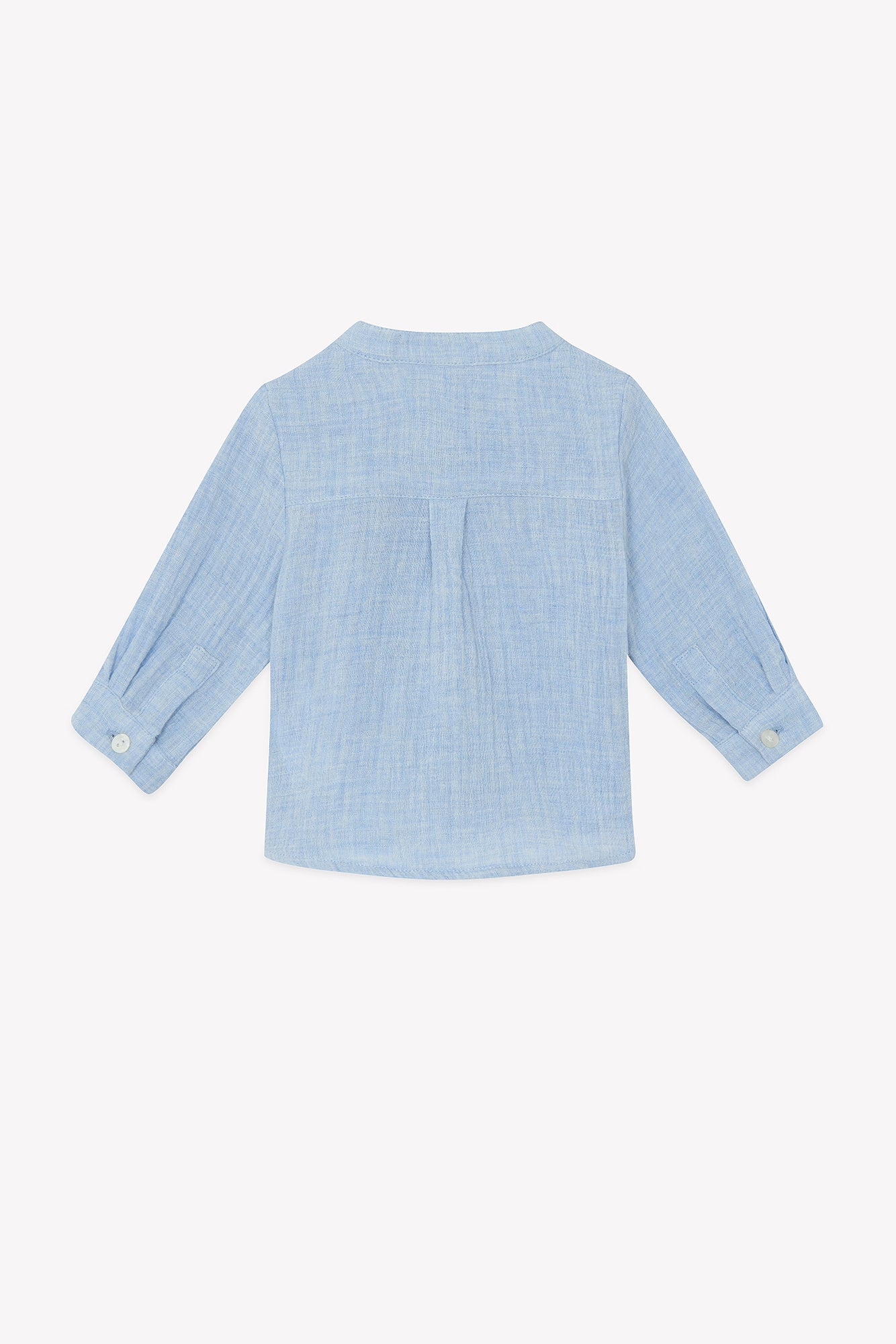 Shirt - Blauw TC-badge van wolkenkatoen