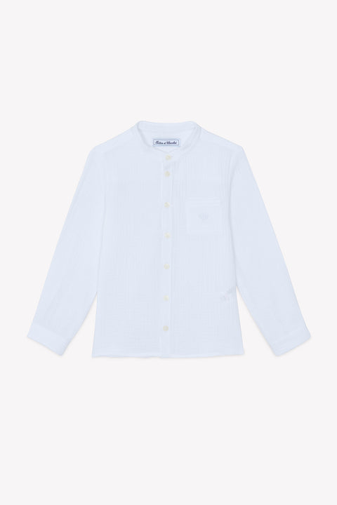 Chemise - Blanc col mao - Image principale