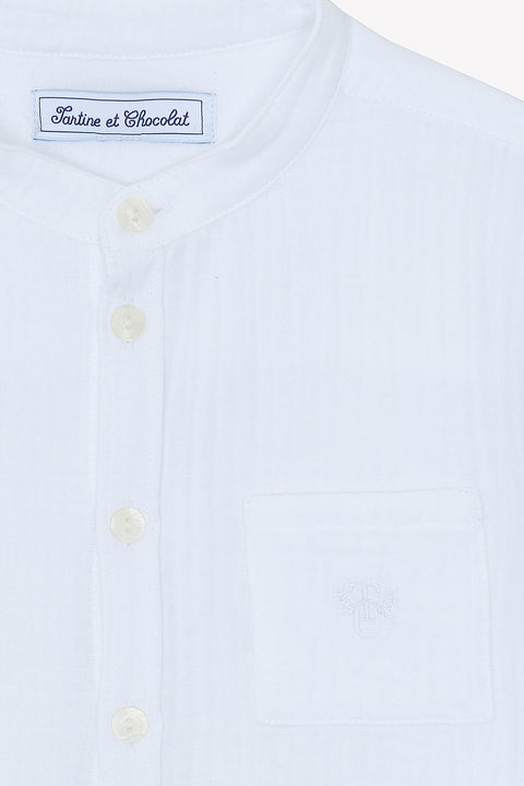 Shirt - Weiss Stehkragen - Image principale