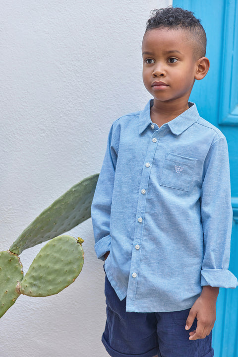 Overshirt - Celeste biancheria - Image principale