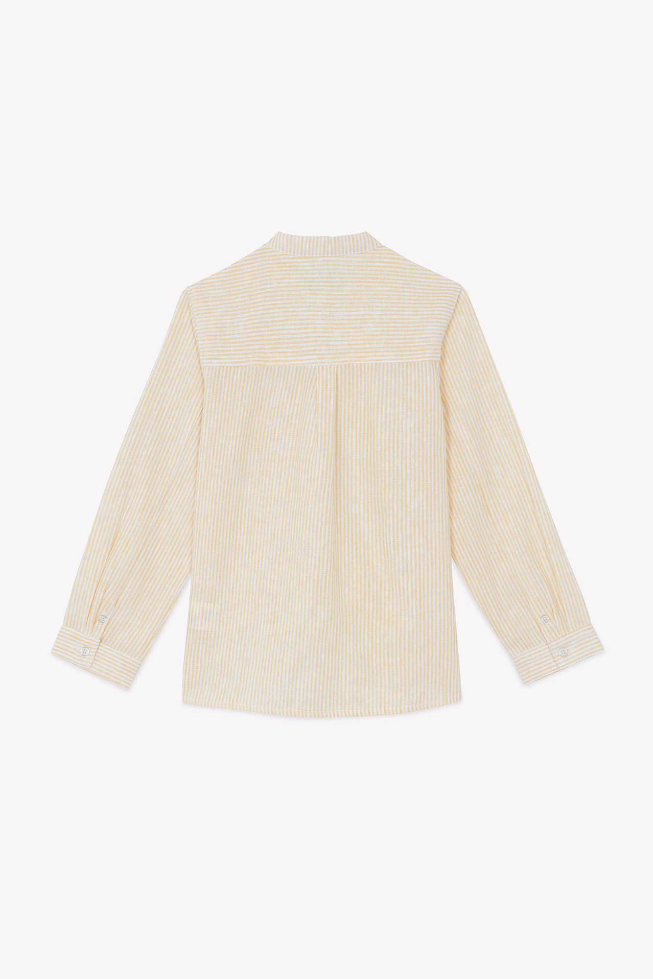 Shirt - Sonne Leinen Stehkragen