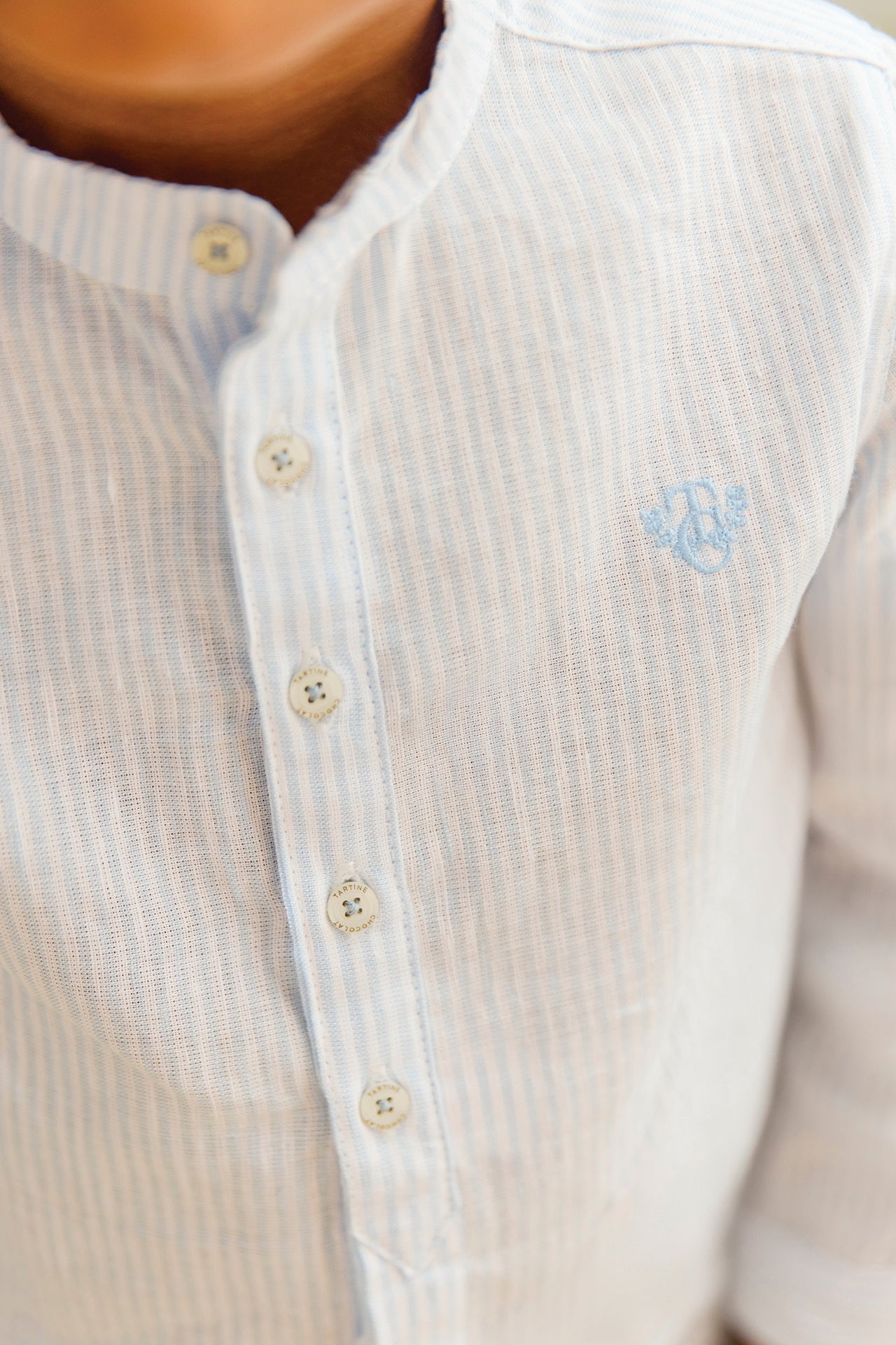 Shirt - Blau Wolke Streifens