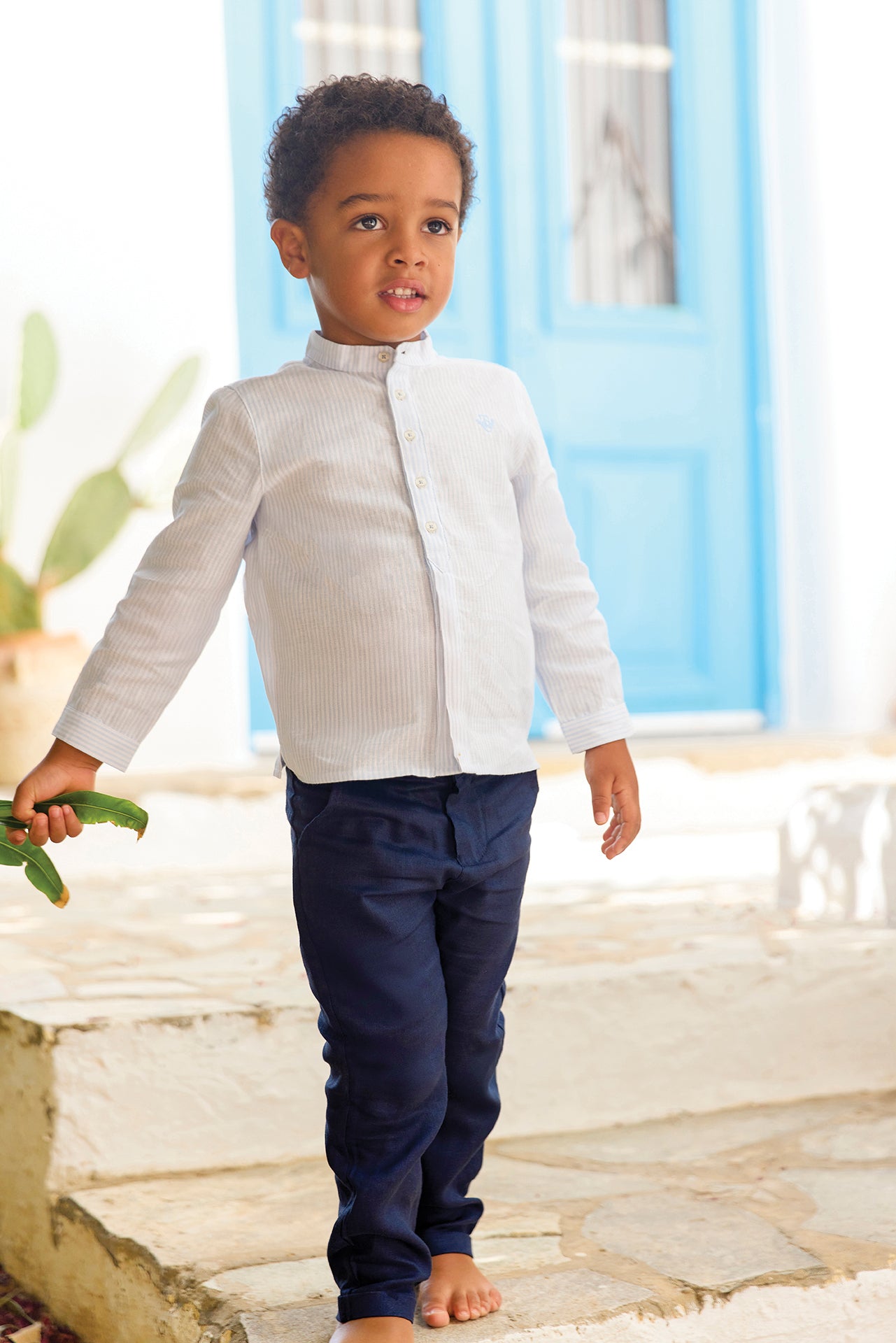 Shirt - Blau Wolke Streifens