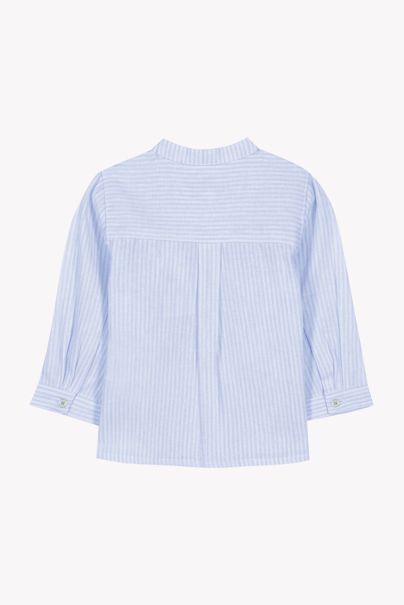 Chemise - Bleu nuage lin rayures