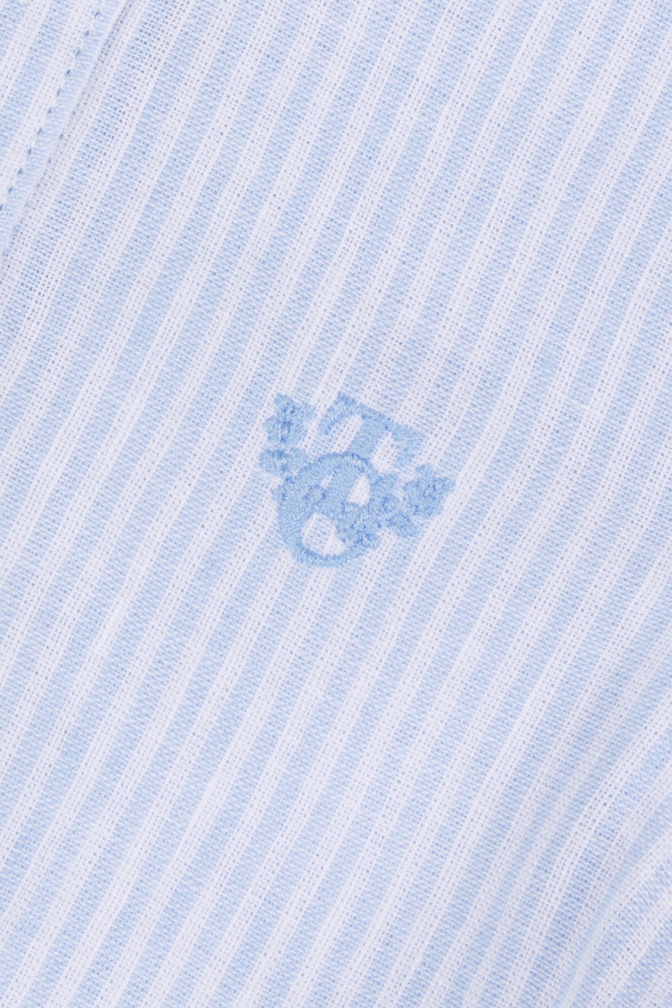 Chemise - Bleu nuage lin rayures