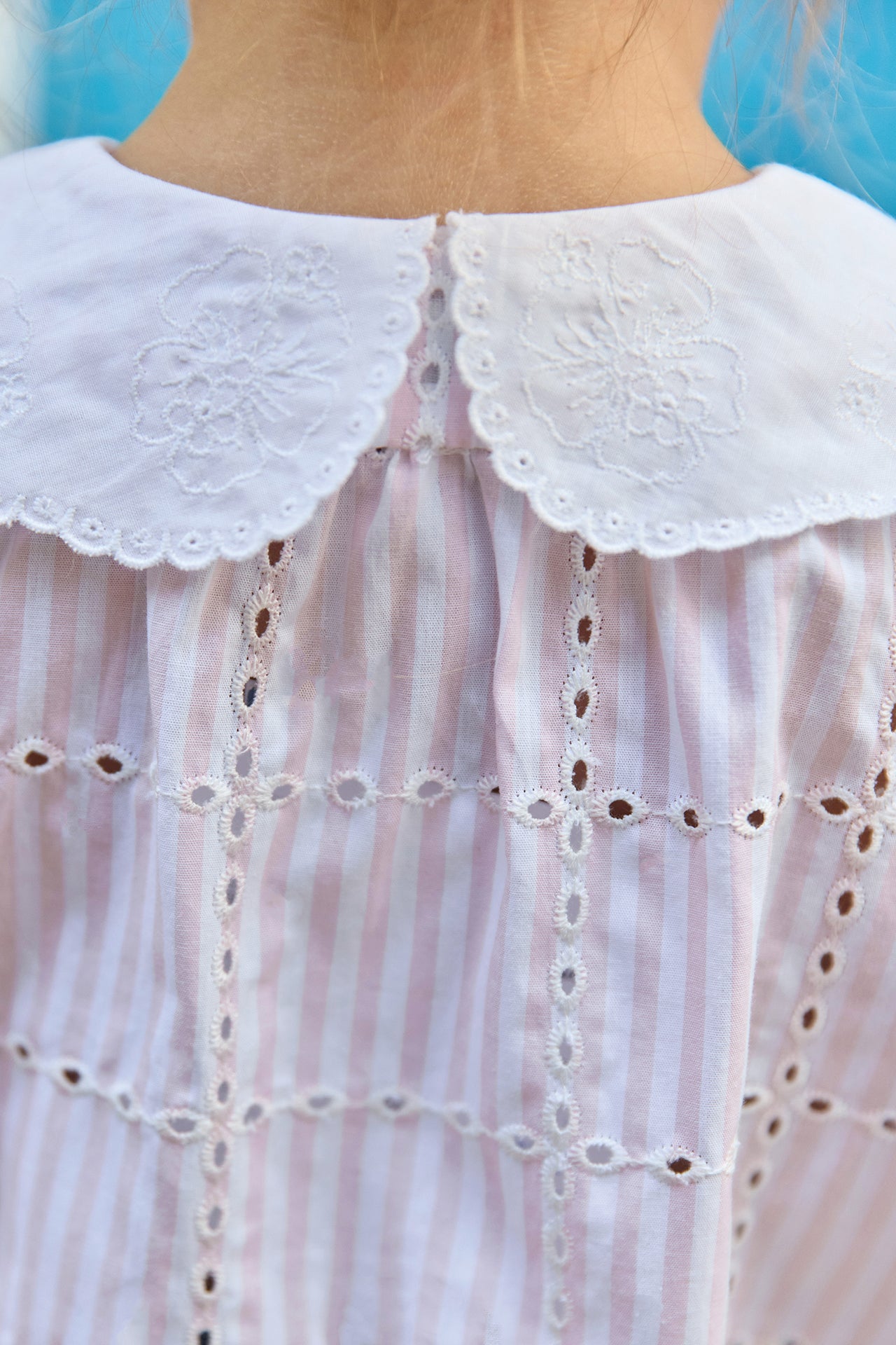 Tuniek - Roze katoen Streeps