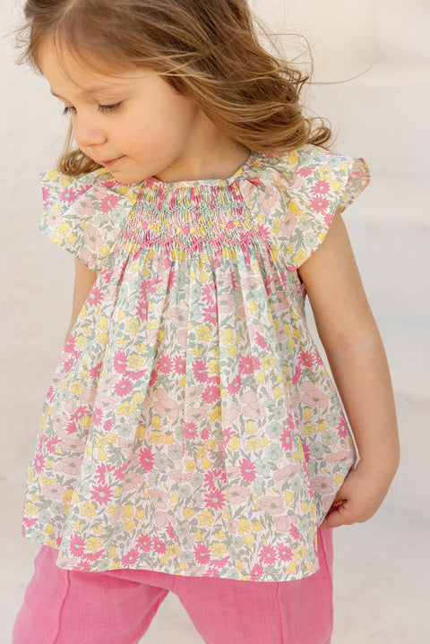 Camicietta - Tessuto stampato in cotone agrumi Liberty - Image principale
