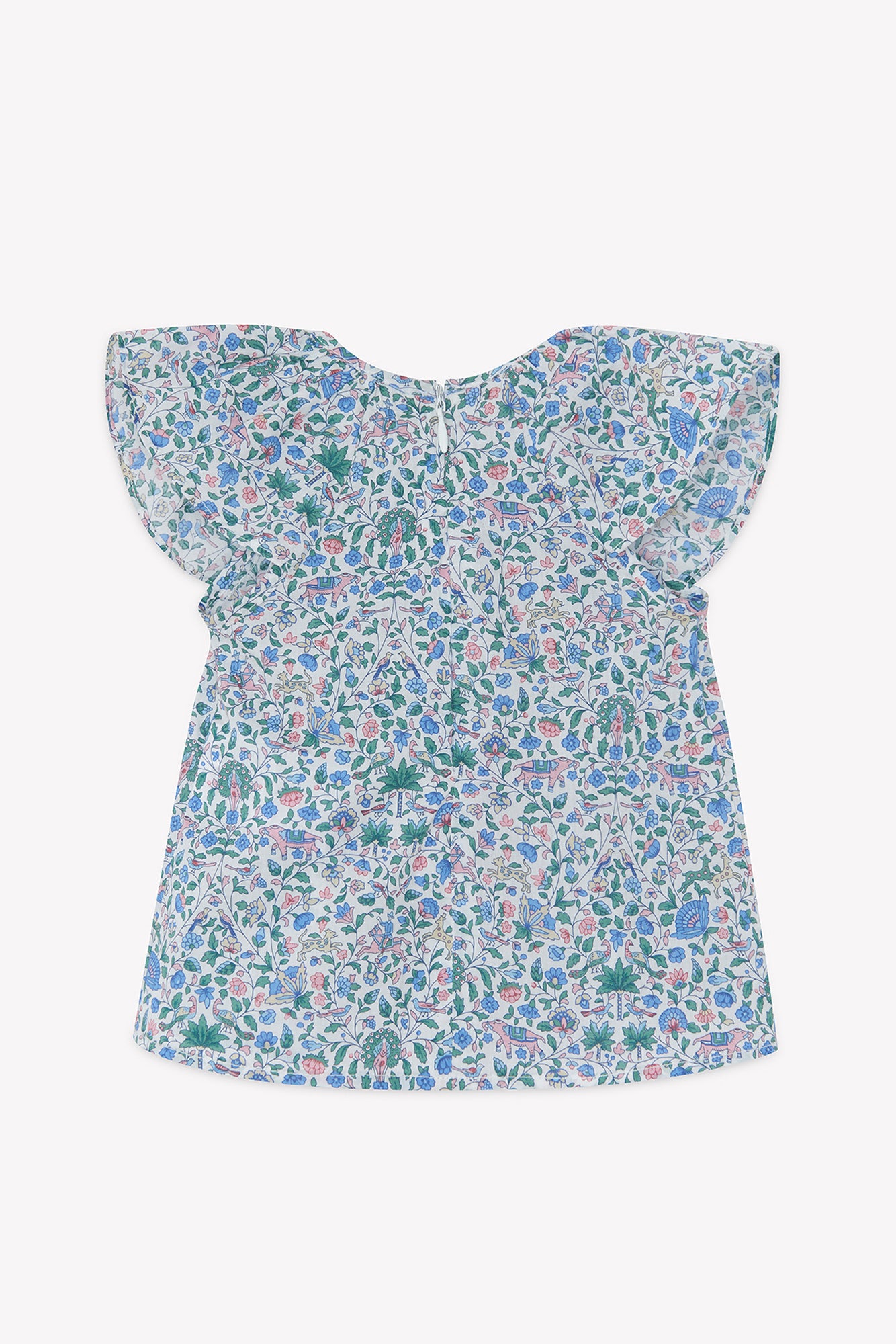Bluse - Blau Baumwolle DruckStoff Liberty