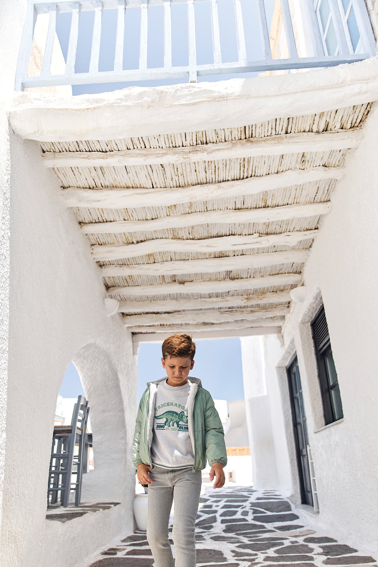 Sweat - Gris chiné dino club