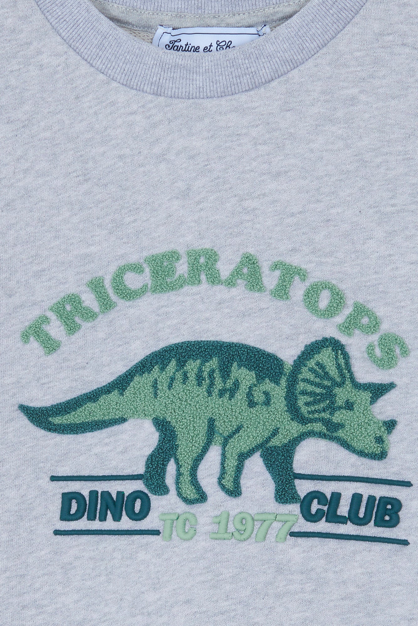 Sweatshirt - Grau Heather Dino Club