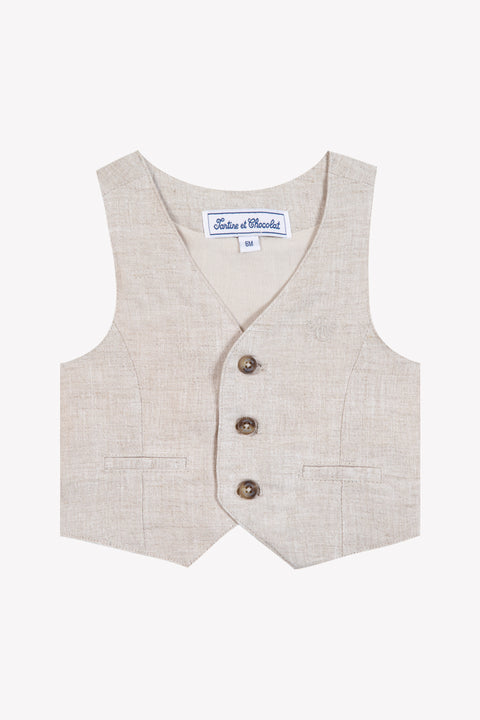 Gilet - Sabbia di lino Cerimonia - Image principale