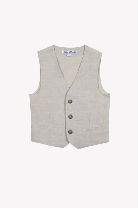 Gilet - Sabbia di lino Cerimonia - Image principale