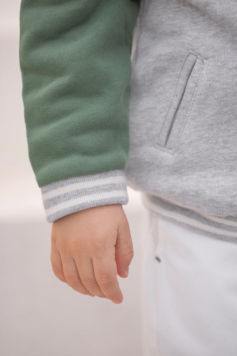 Gilet - Gris chiné coton écusson TC - Image principale