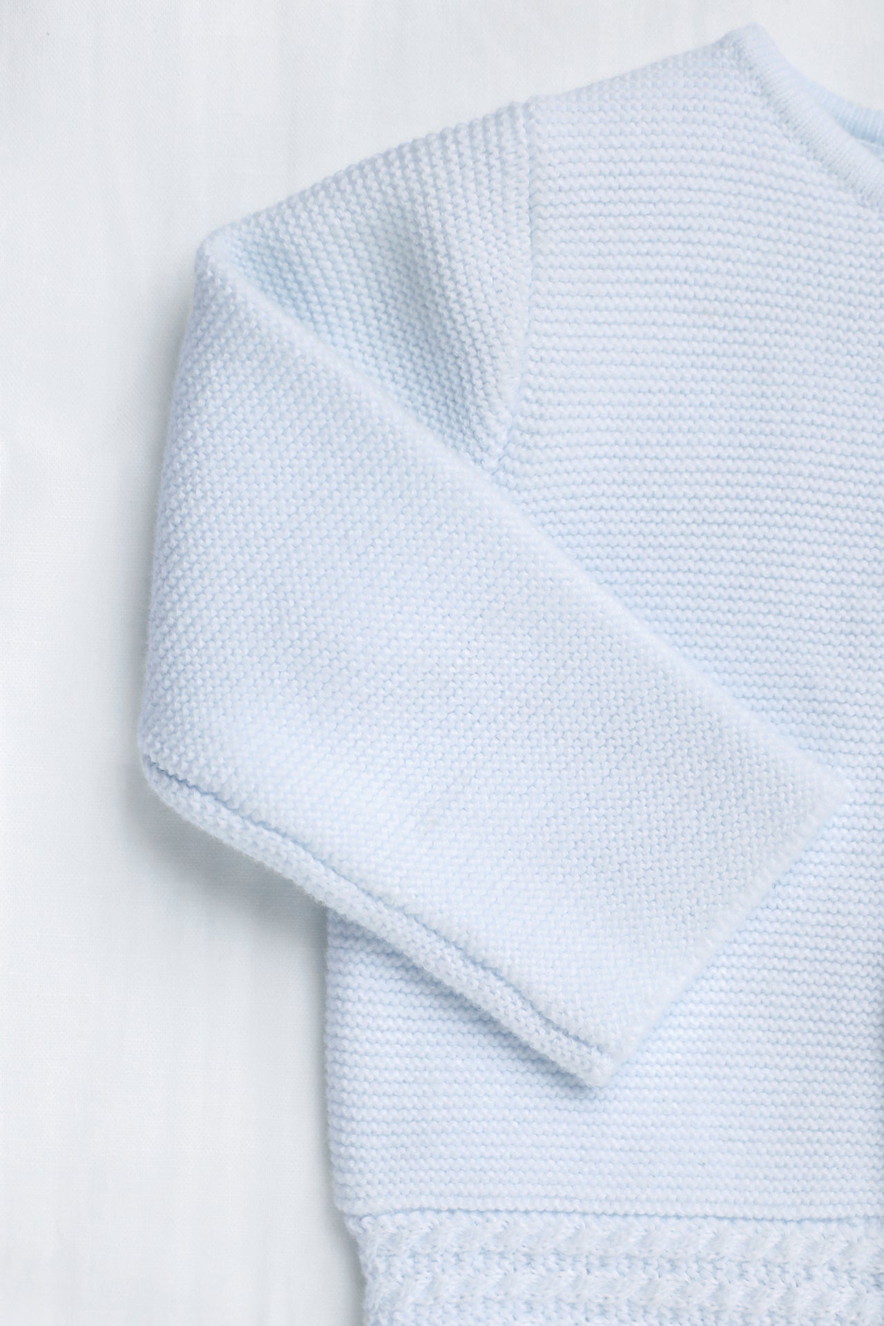 Strickjacke – Sky-Baumwollborte