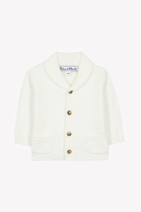 Gilet - Madreperla  cotone Colletto a scialle - Image principale