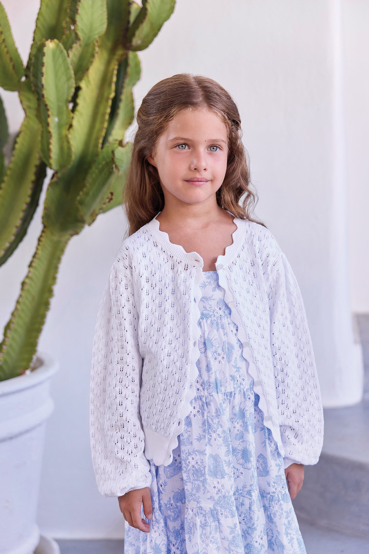 Pullover - Weiss durchbrochene Baumwolle