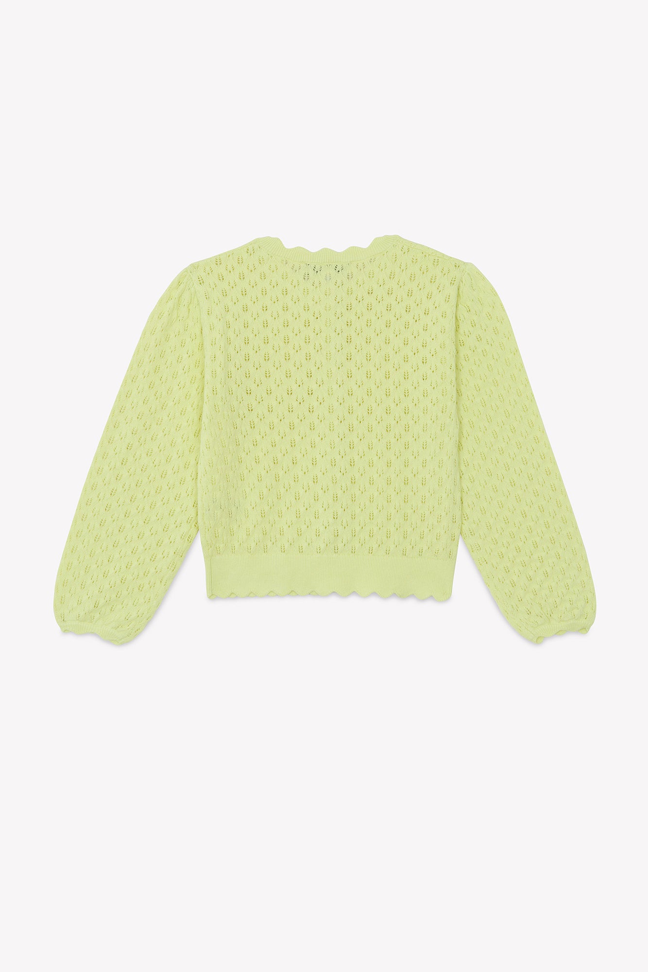 Strickjacke – durchbrochene Baumwolle in Zitrusfrüchten