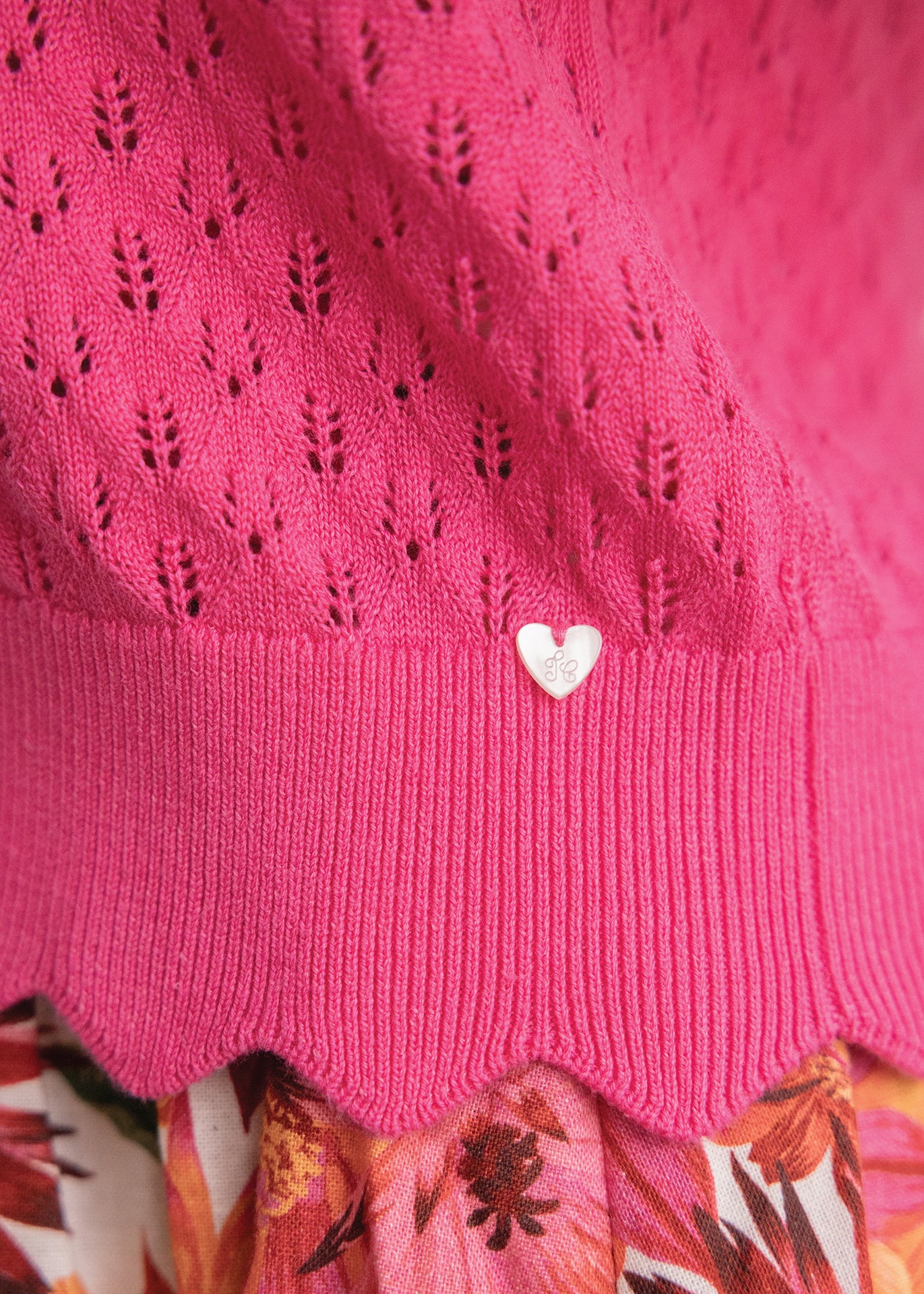 Maglia Donna -  Rosa cotone traforato