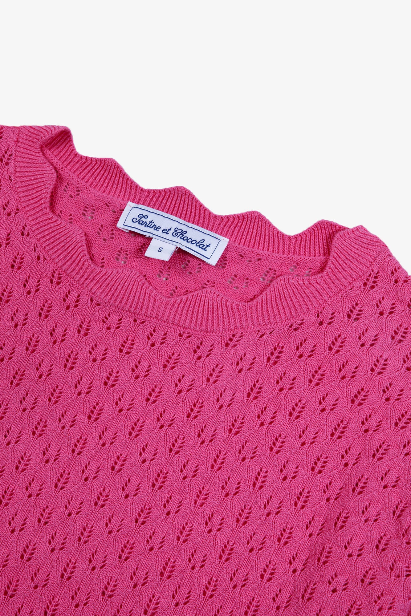 Maglia Donna -  Rosa cotone traforato