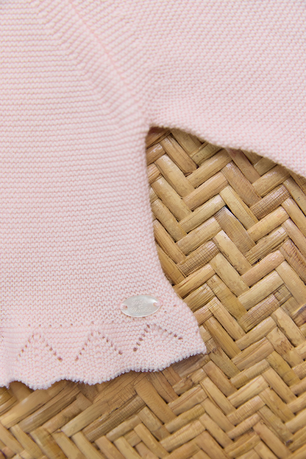 Weste - Rosa Baumwolle Rundhals