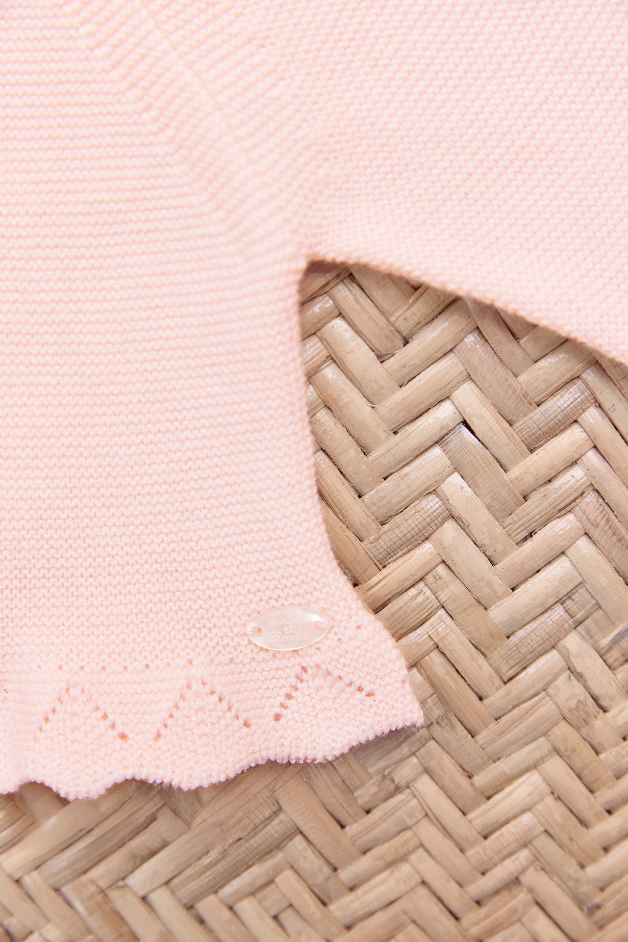 Chaqueta - Rosa algodon Cuello redondo
