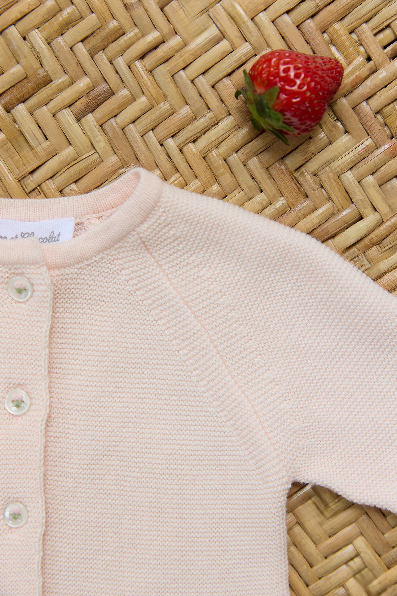 Weste - Rosa Baumwolle Rundhals