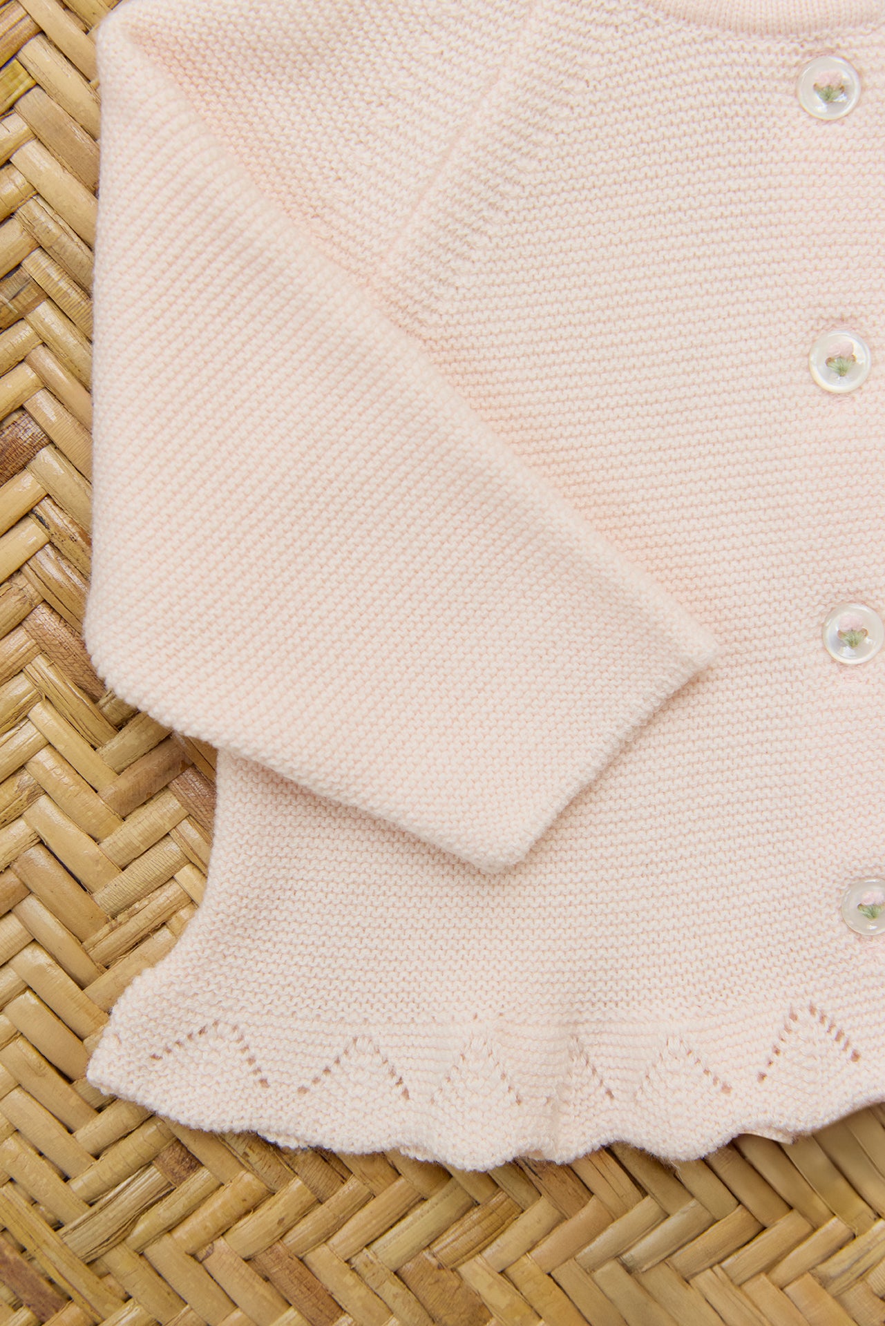 Weste - Rosa Baumwolle Rundhals
