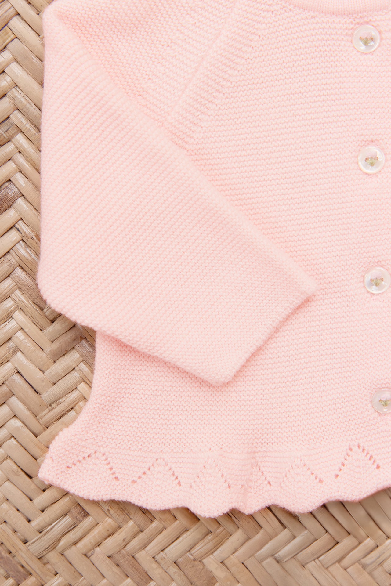 Chaqueta - Rosa algodon Cuello redondo