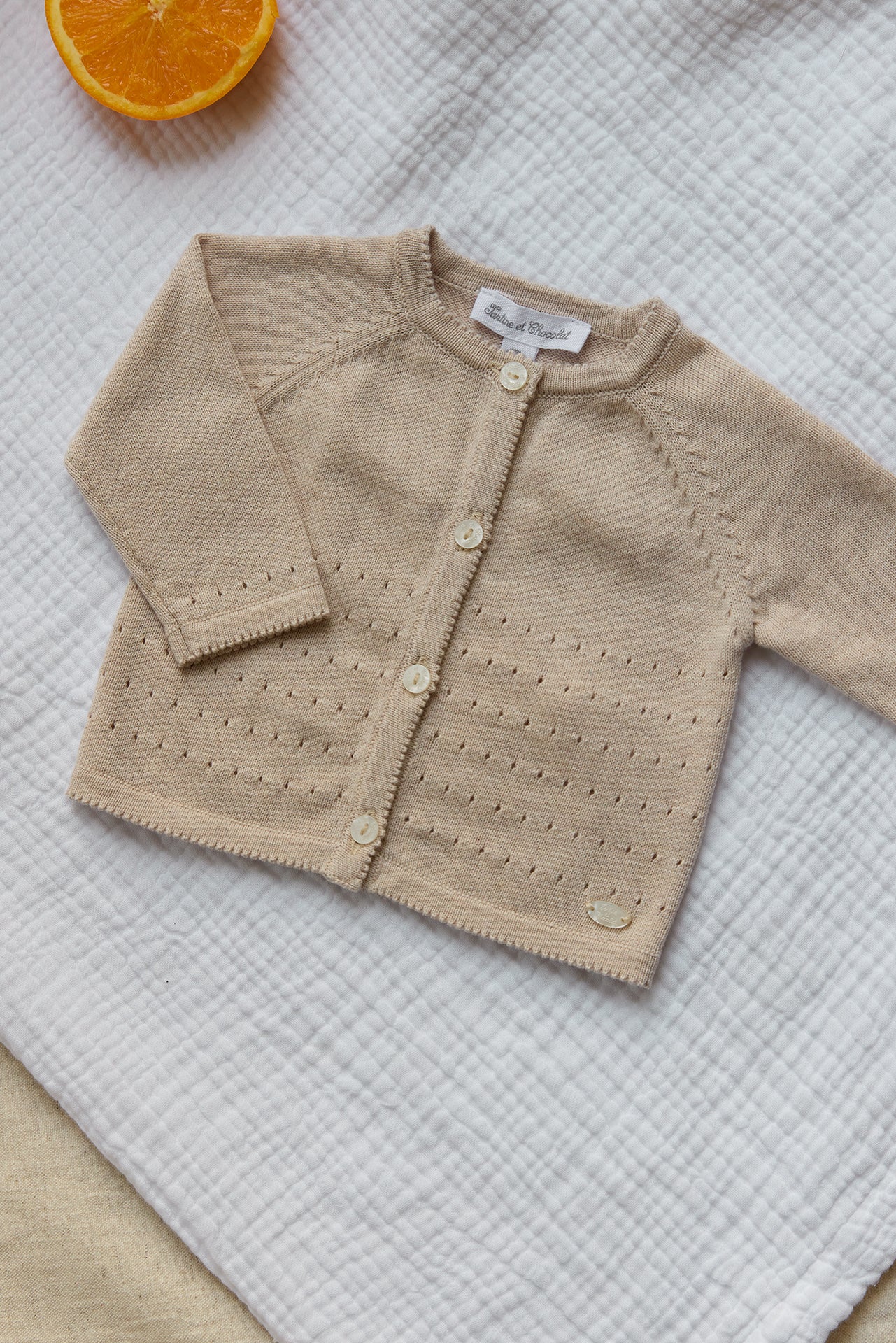 Weste - Beige Heidekraut durchbrochen