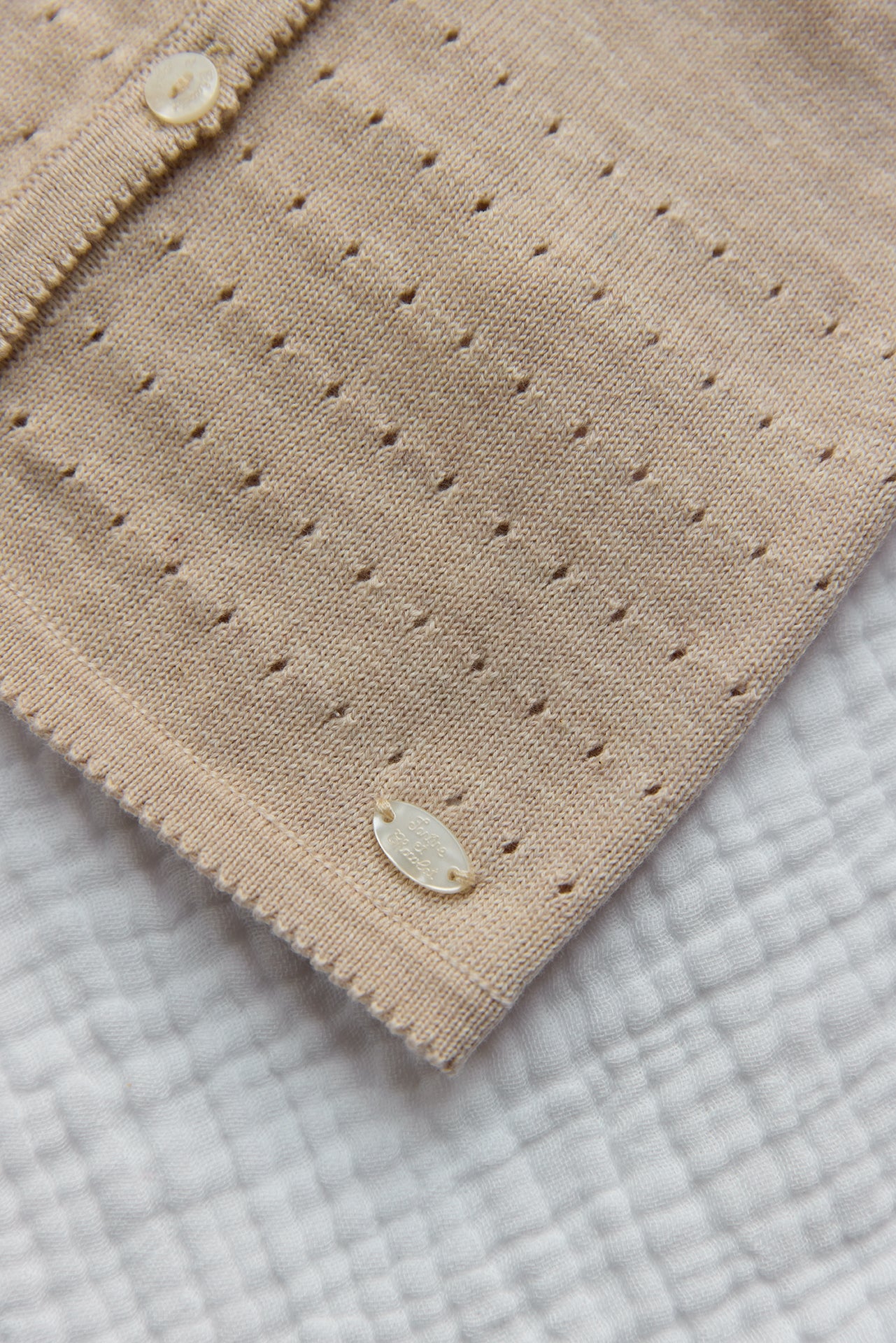 Weste - Beige Heidekraut durchbrochen