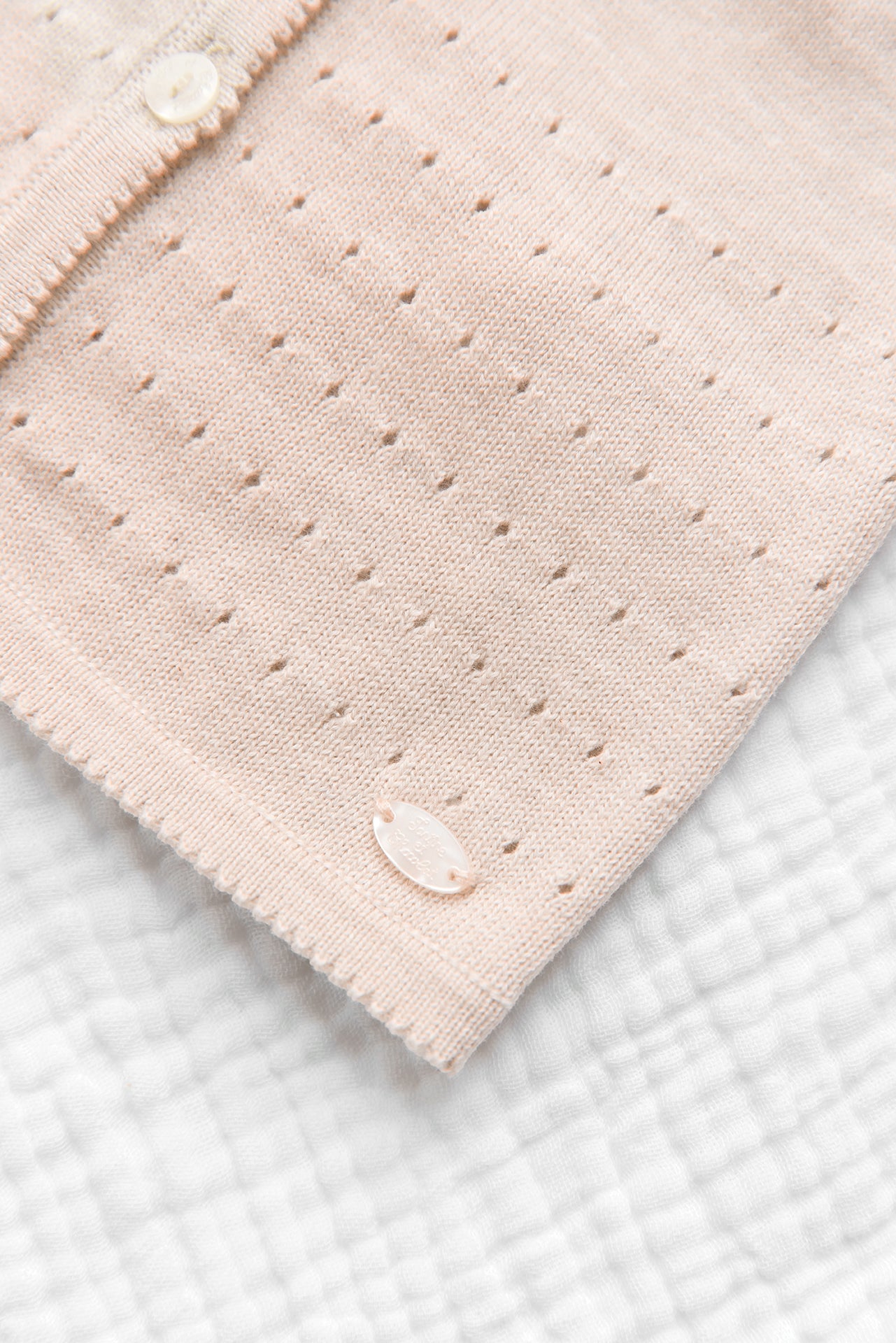 Cardigan - Beige heather openwork