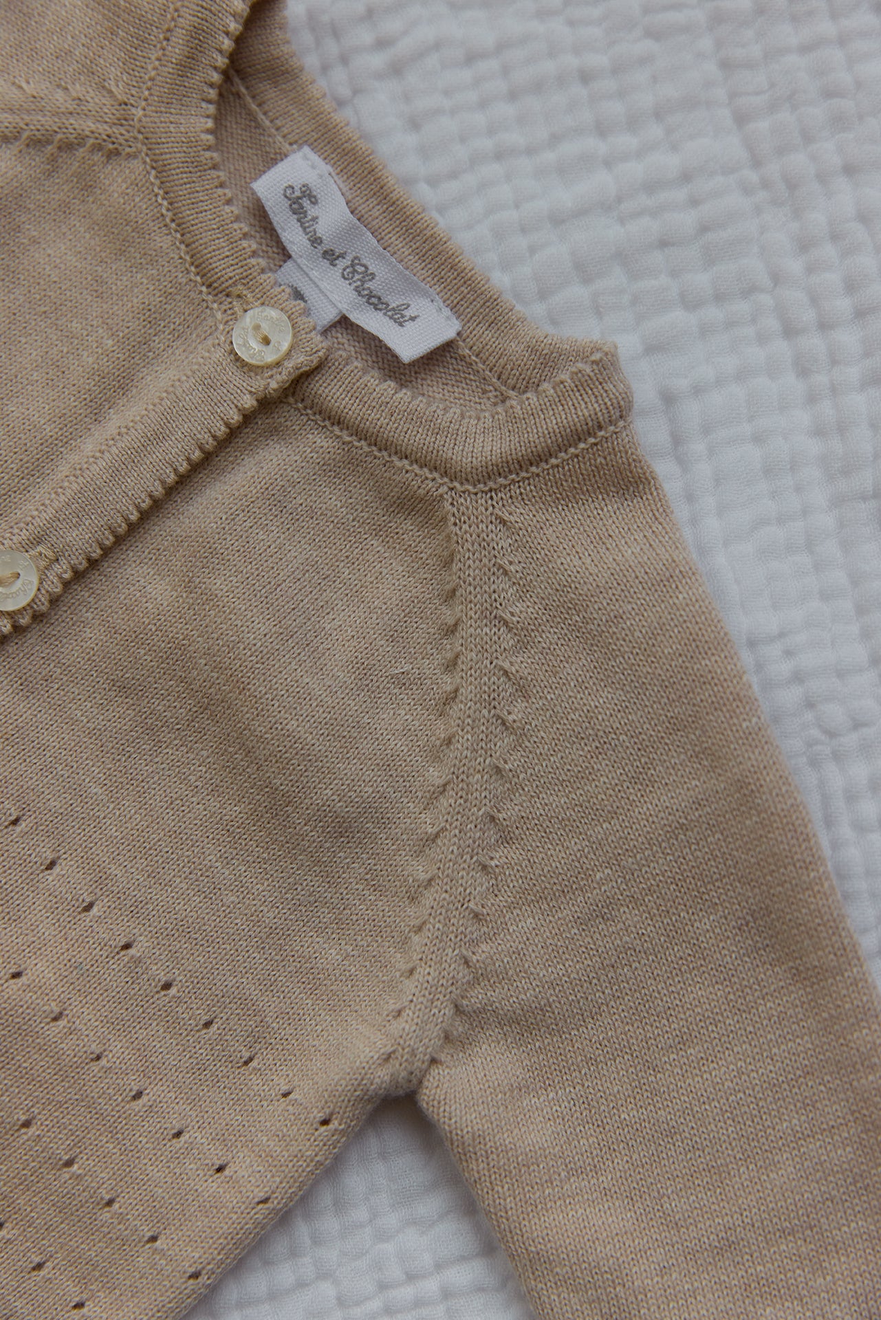 Weste - Beige Heidekraut durchbrochen