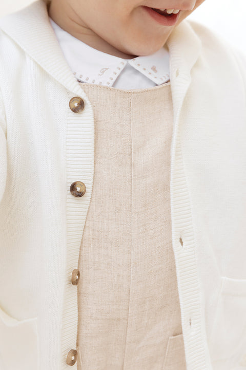 Gilet - Madreperla  cotone Colletto a scialle - Image principale