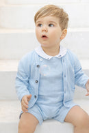 Weste - Blau Wolke Leinen