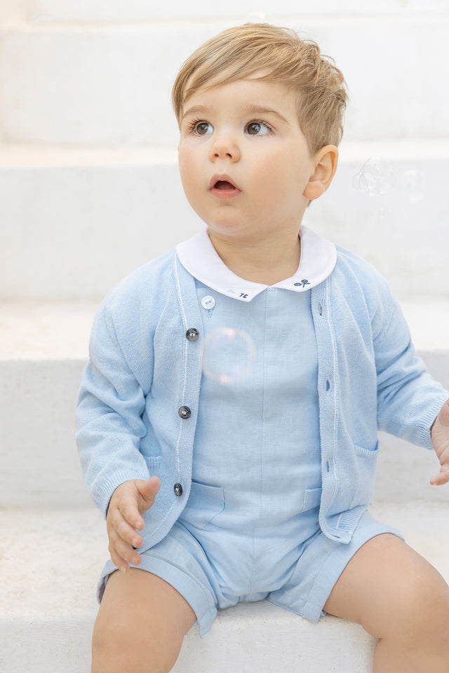 Gilet - Bleu nuage lin - Image principale