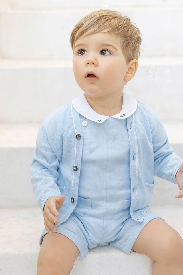 Gilet - Blu nuvola di lino - Image principale