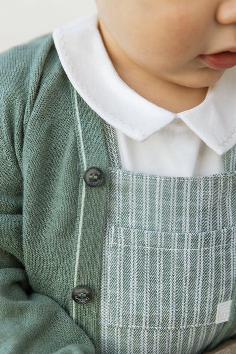 Gilet - Kaki lin col V - Image principale