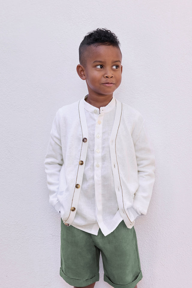 Cardigan - Ecru Linen - Image principale