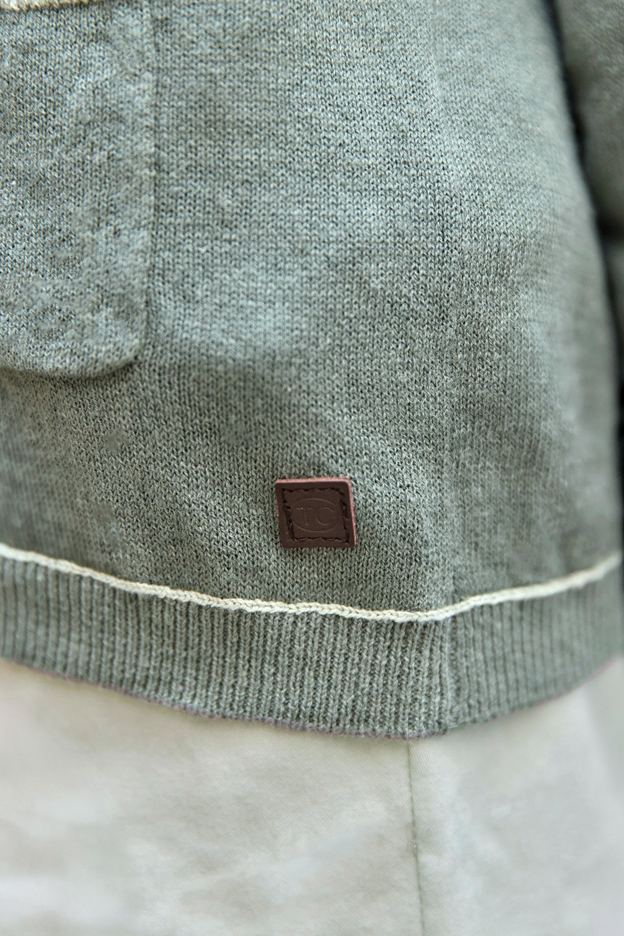 Weste - Khaki Leinen