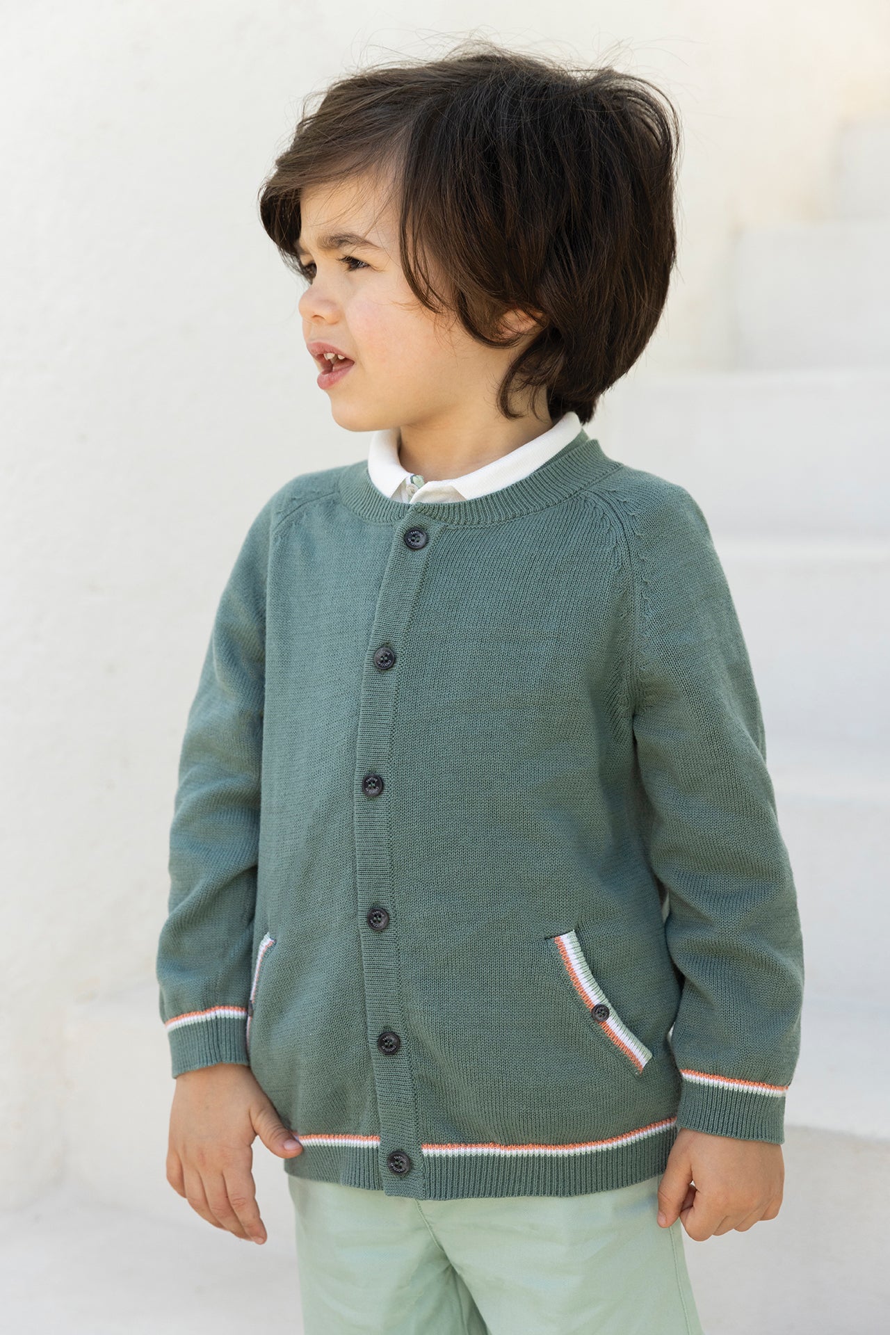Cardigan - Cotton khaki
