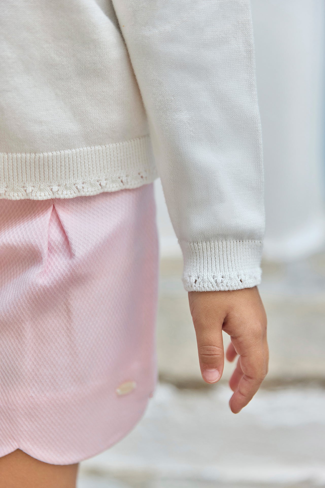 Trui - Ecru Borduurwerk bloem