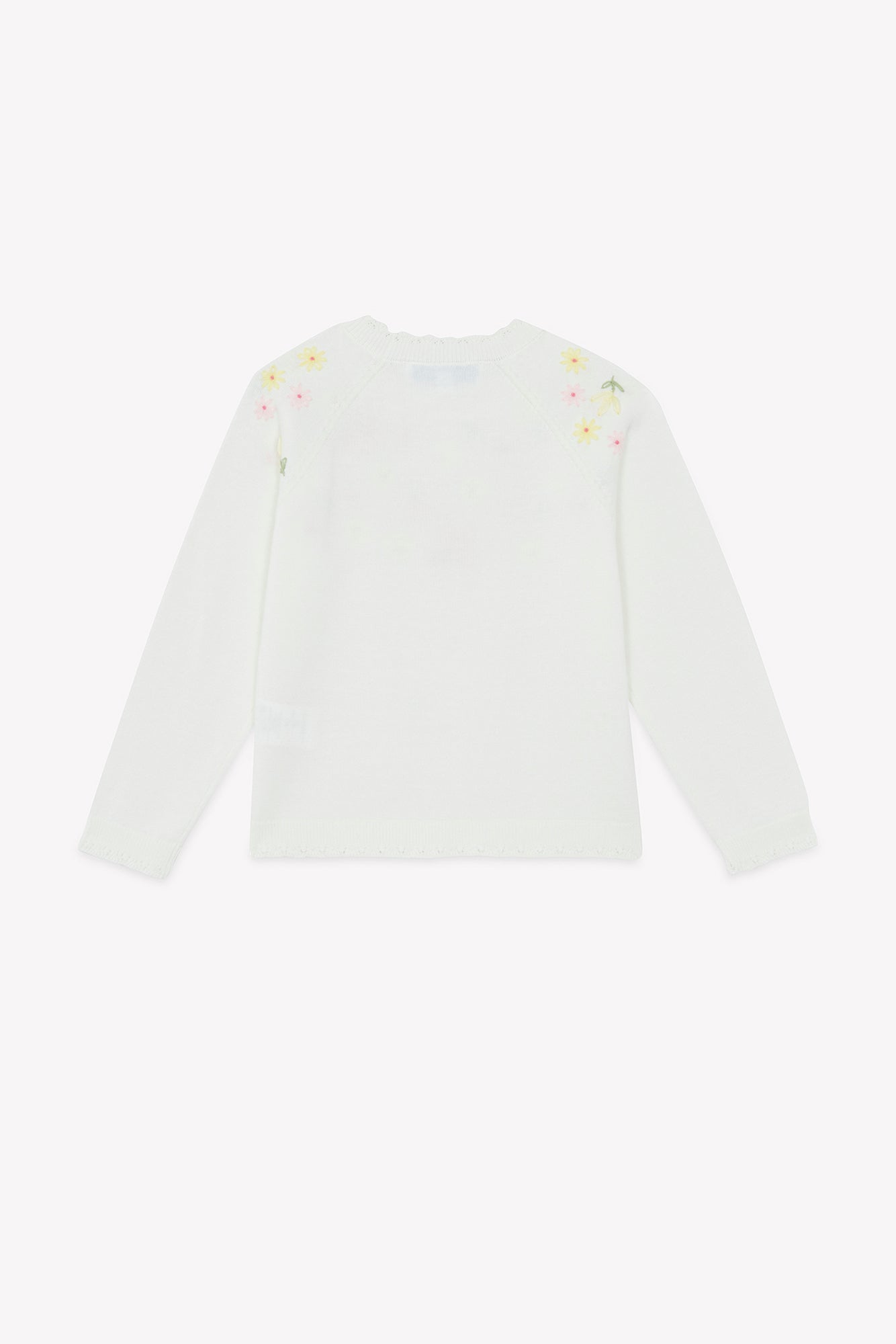 Trui - Ecru Borduurwerk bloem